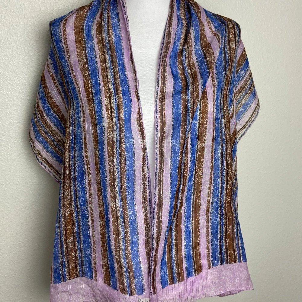 Vintage Bayron Silk Scarf Lilac